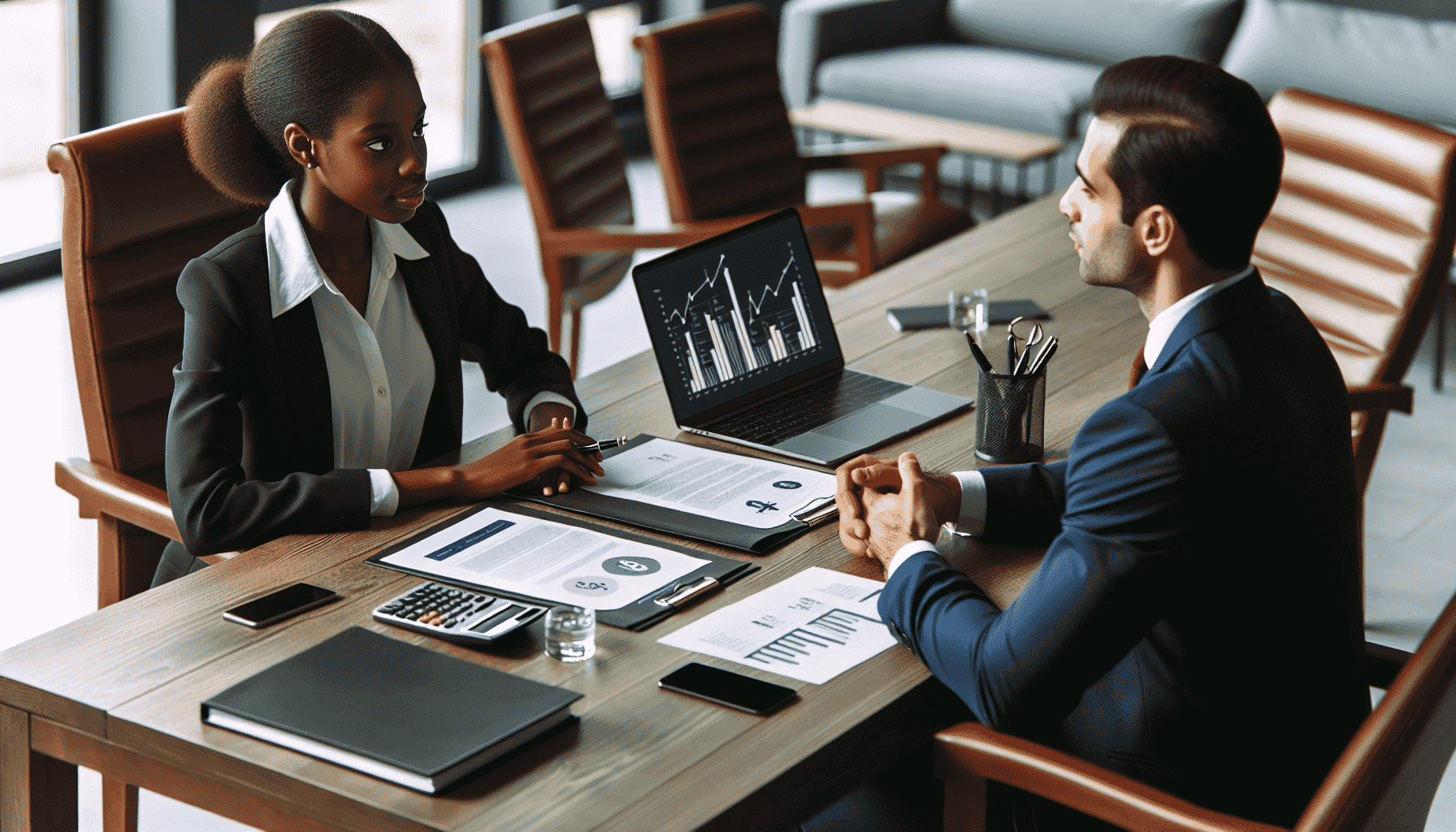 Client meeting with financial advisor